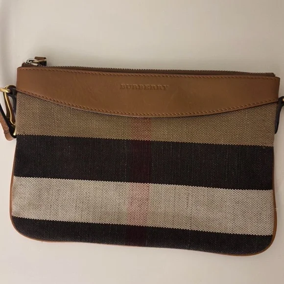Burberry Peyton Tan and Brown Crossbody Bag - Picture 2 of 4